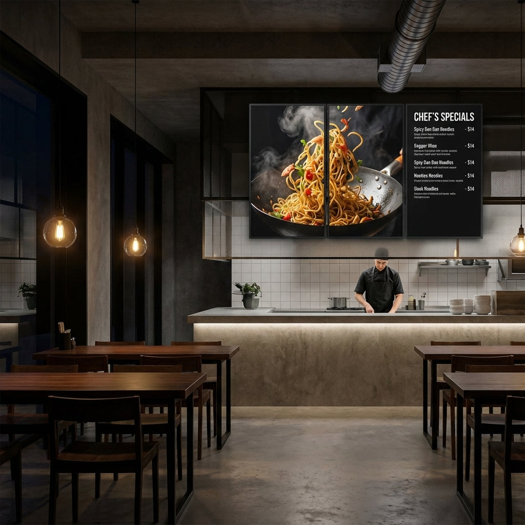 Include Free Animated Design - Digital Menu Board Supreme