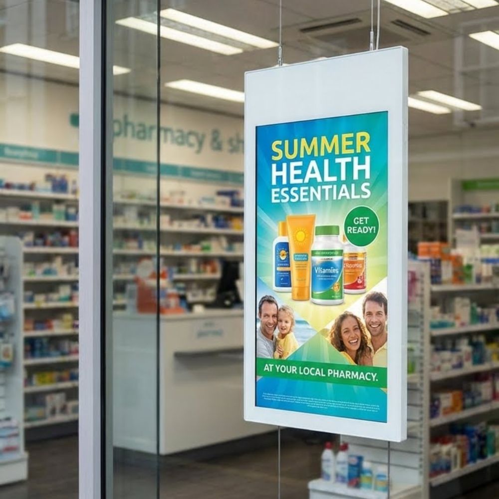 Free Design Animated Bespoke Hanging Double-Sided Window Displays