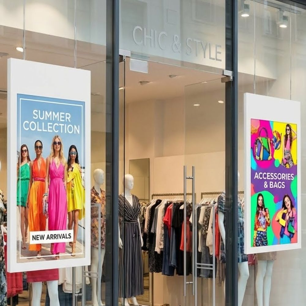Free Design Animated Bespoke Hanging Double-Sided Window Displays