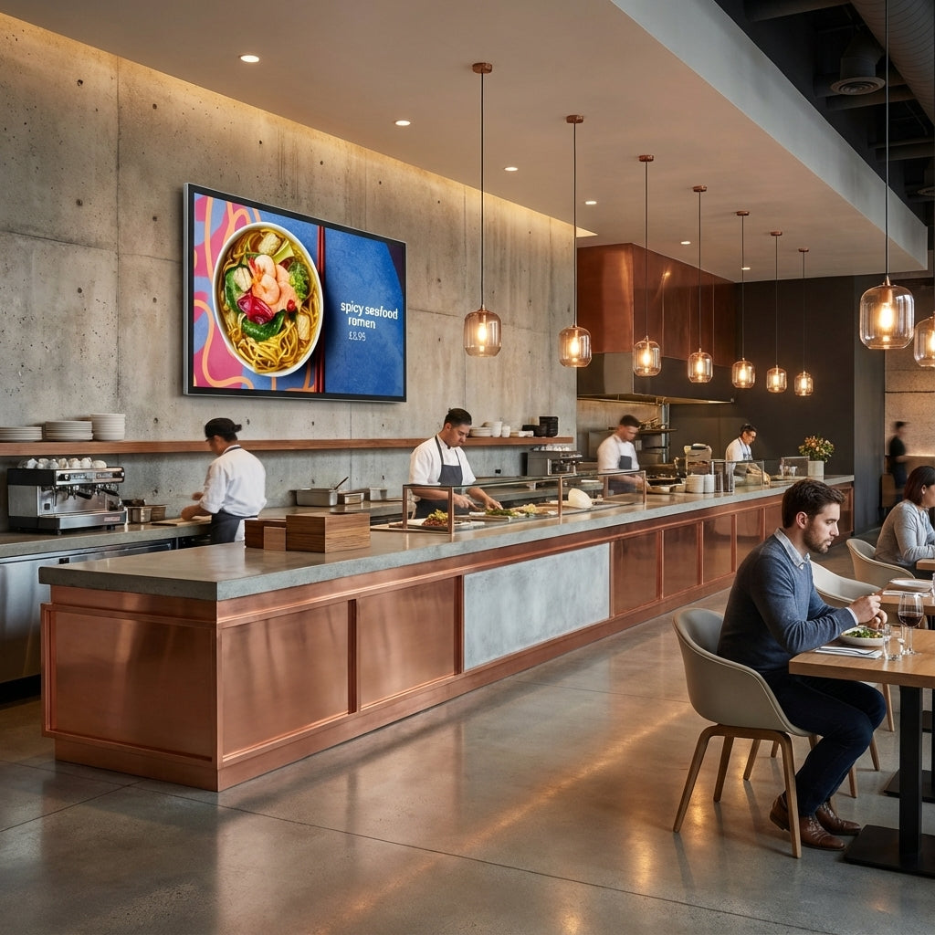 Free Design Animated Bespoke Digital Menu Board Advertising Displays