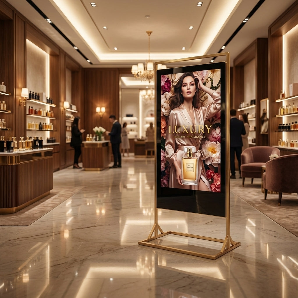 Superslim Freestanding Double-Sided Digital Posters | Digital Totem | Free Bespoke Design