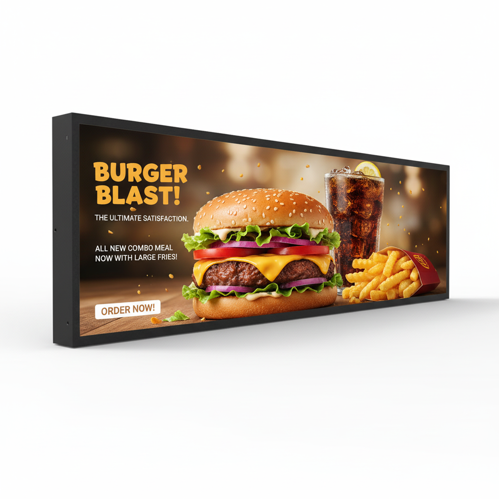 Free Design Animated Bespoke Ultra-Wide Digital Menu Board Displays