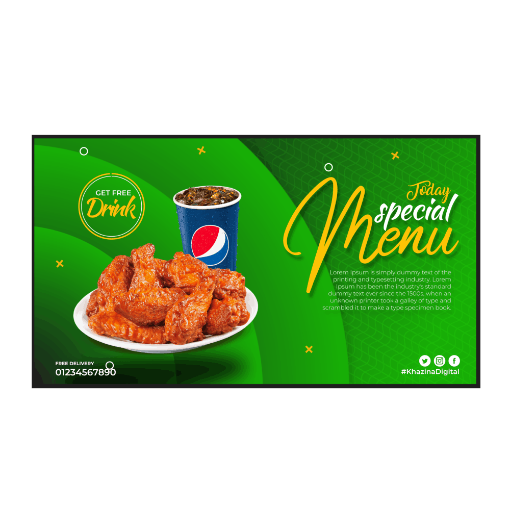 Digital Menu Board | Commercial Grade | (Premium)