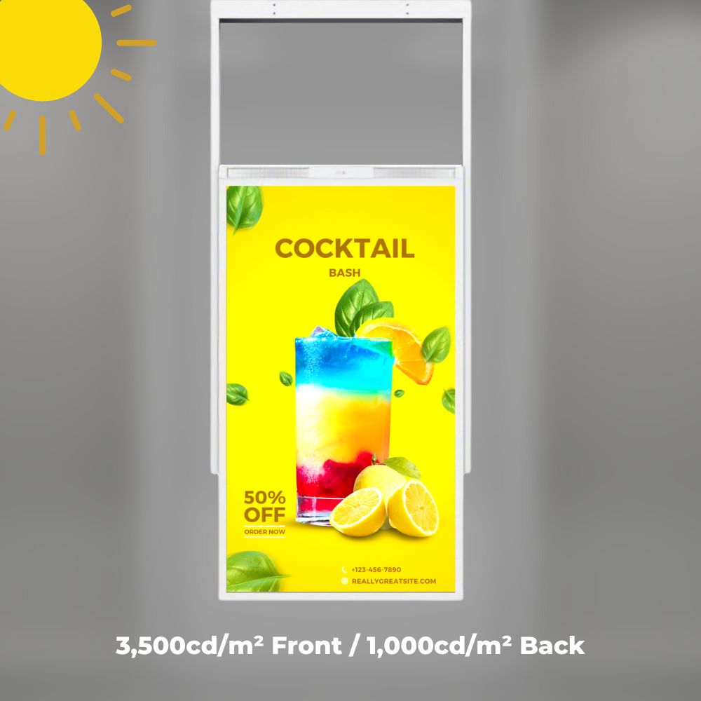 Hanging Double Sided Window Display | Ultra High Brightness