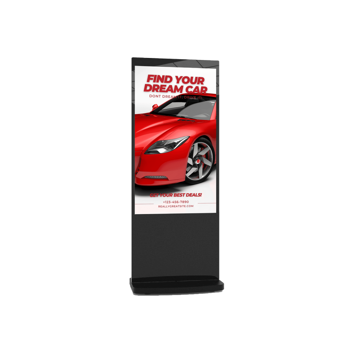 New Slimline Freestanding Advertising Display | Digital Poster | Totem