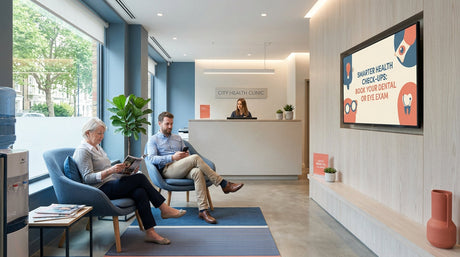 Indoor Advertising Display for Waiting Rooms UK | 2026 Guide | KhazinaDigital