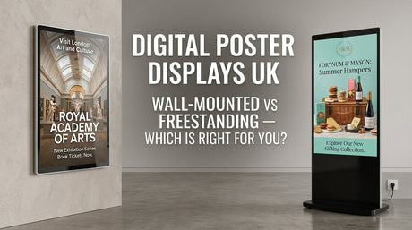 Digital Poster Displays UK: Wall-Mounted vs Freestanding — Which Is Right For You? Khazina Digital