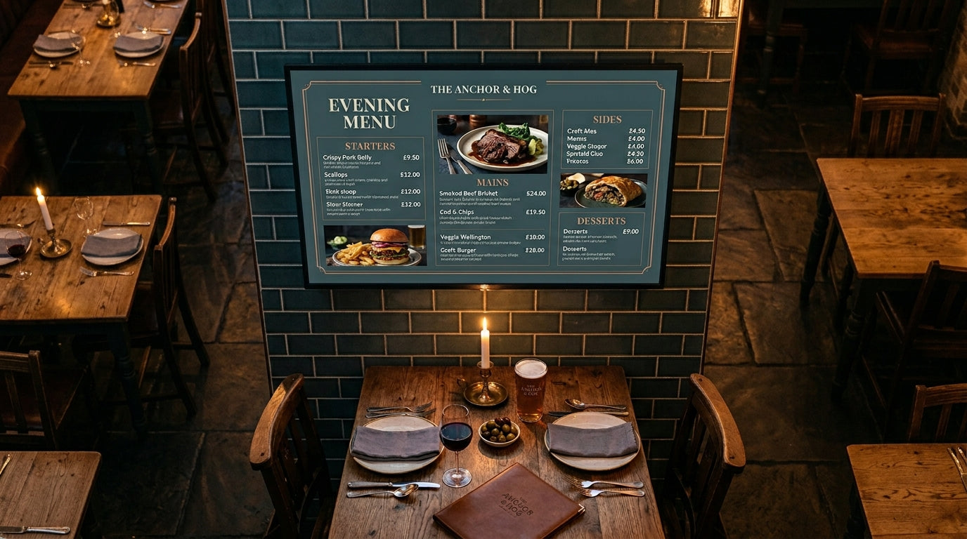 How to Design a Digital Menu Board UK — Complete 2026 Guide KhazinaDIgital