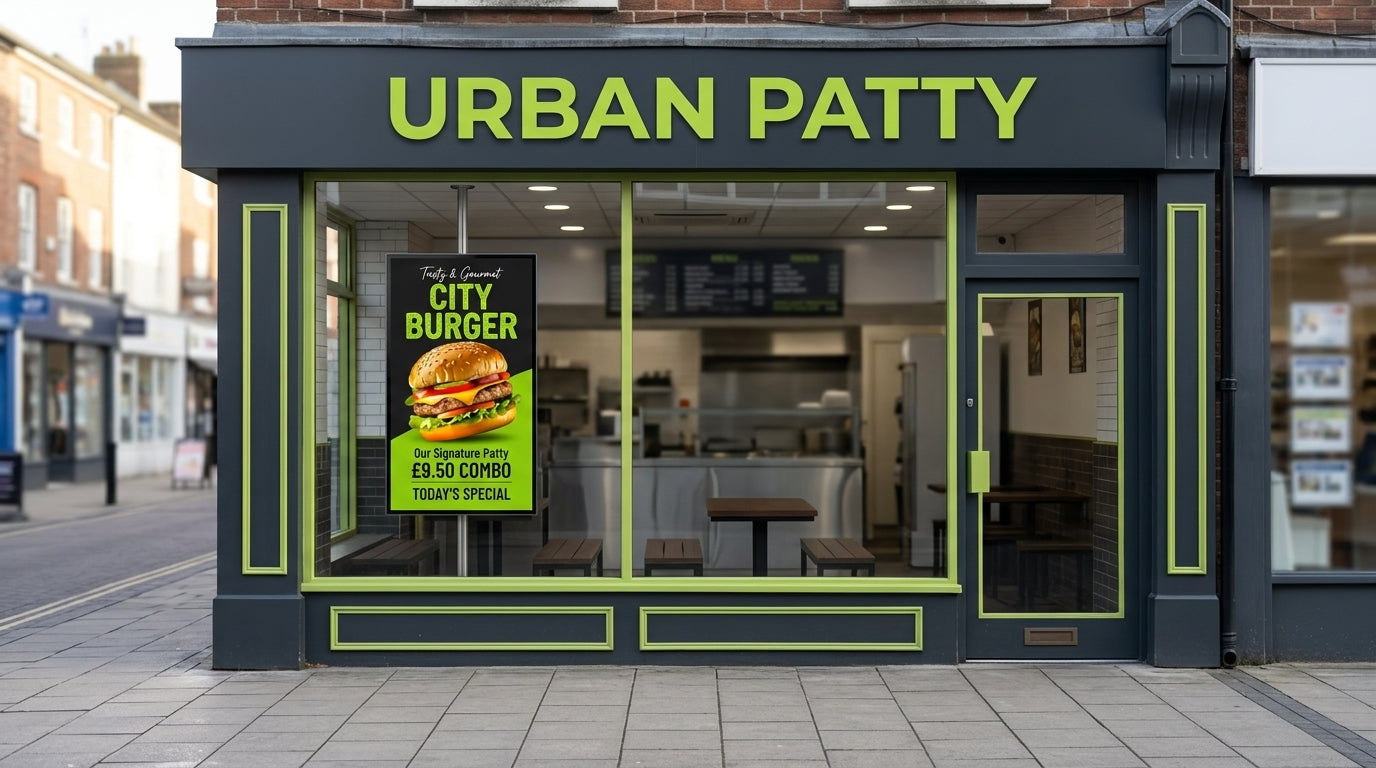 Digital Window Display for Restaurants and Takeaways UK — The Complete 2026 Guide