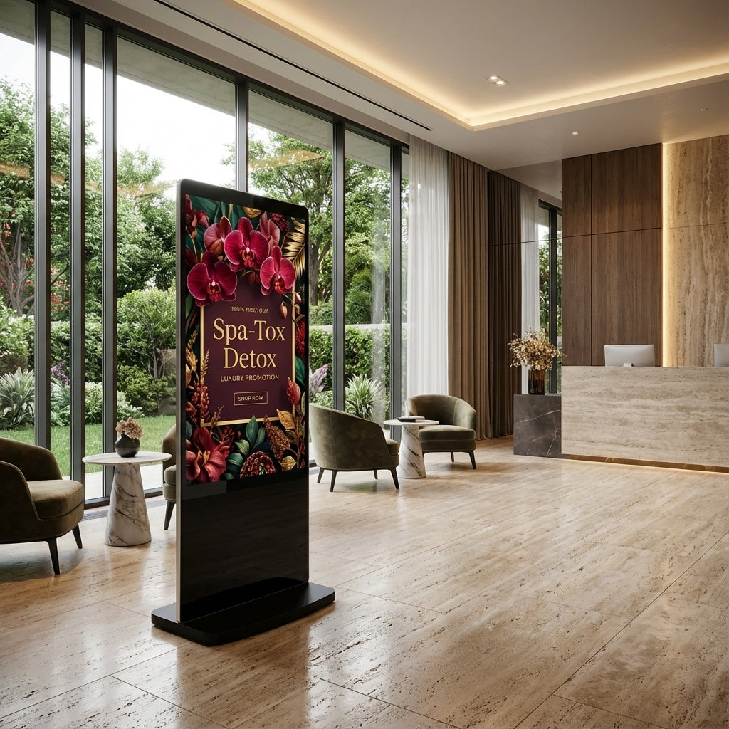 Android Freestanding Digital Posters | 50" & 55" Digital Totems | Free Bespoke Design