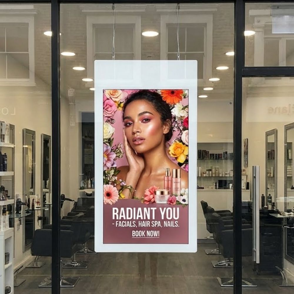 Free Design Animated Bespoke Hanging Double-Sided Window Displays