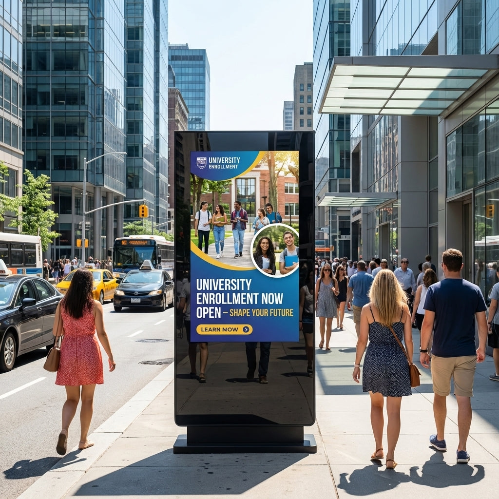 Outdoor Freestanding Digital Totems | 2,500cd/m² Sunlight Readable | Free Bespoke Design