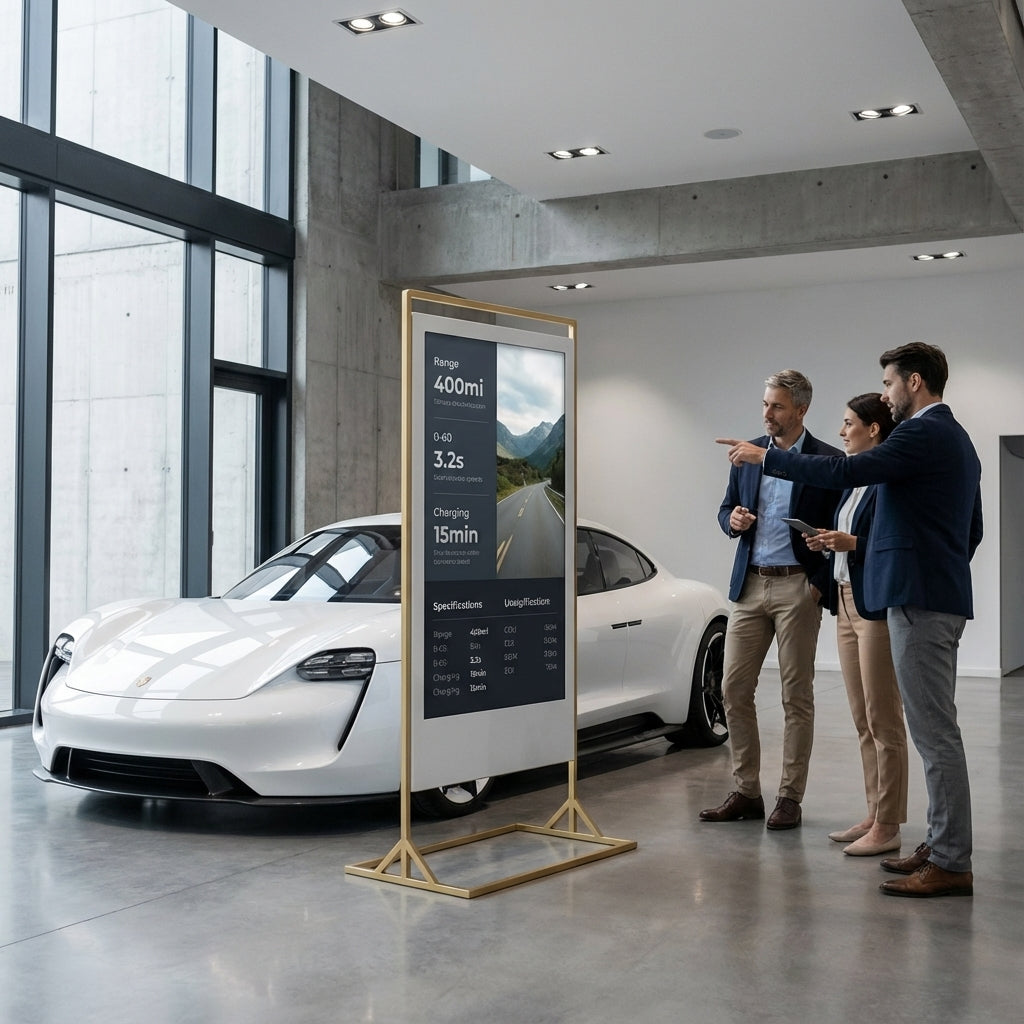 Superslim Freestanding Double-Sided Digital Posters | Digital Totem  | Free Bespoke Design