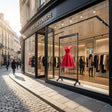 Indoor Transparent DV-LED Freestanding Totems | Free Bespoke Design- Digital Window Display UK | Khazina Digital