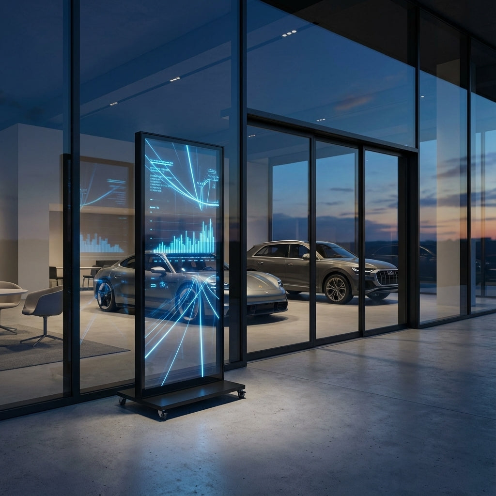 Indoor Transparent DV-LED Freestanding Totems | Free Bespoke Design