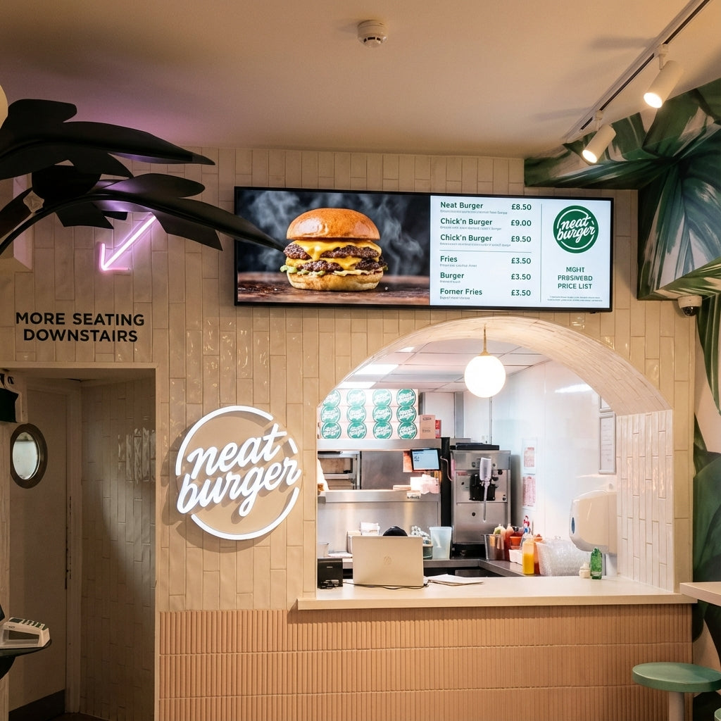 Ultra-Wide Stretched Bar Displays | 28" & 37" Retail Banner Screens | Free Bespoke Design