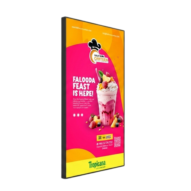 43 inch 3500cd ultra high brightness digital window display KhazinaWindow Live 3500 visible in direct sunlight
