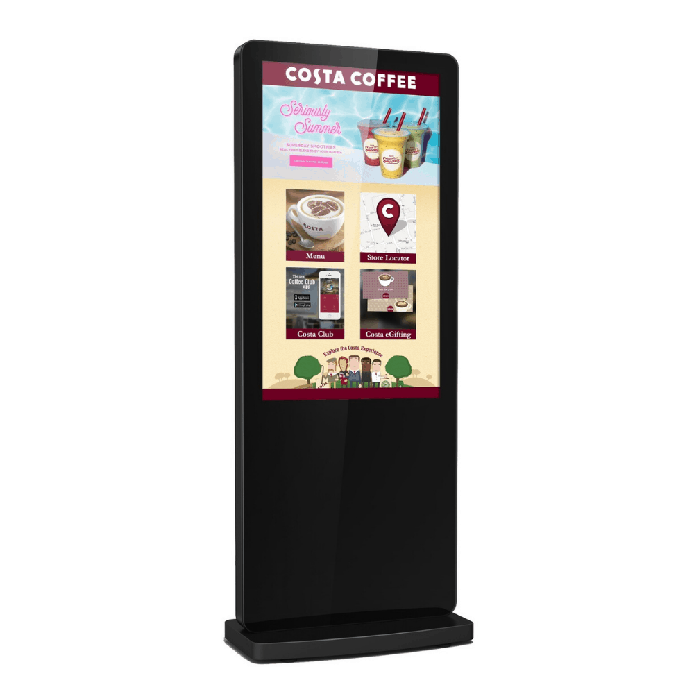 Infrared Freestanding Digital Advertising Poster Touch Screen