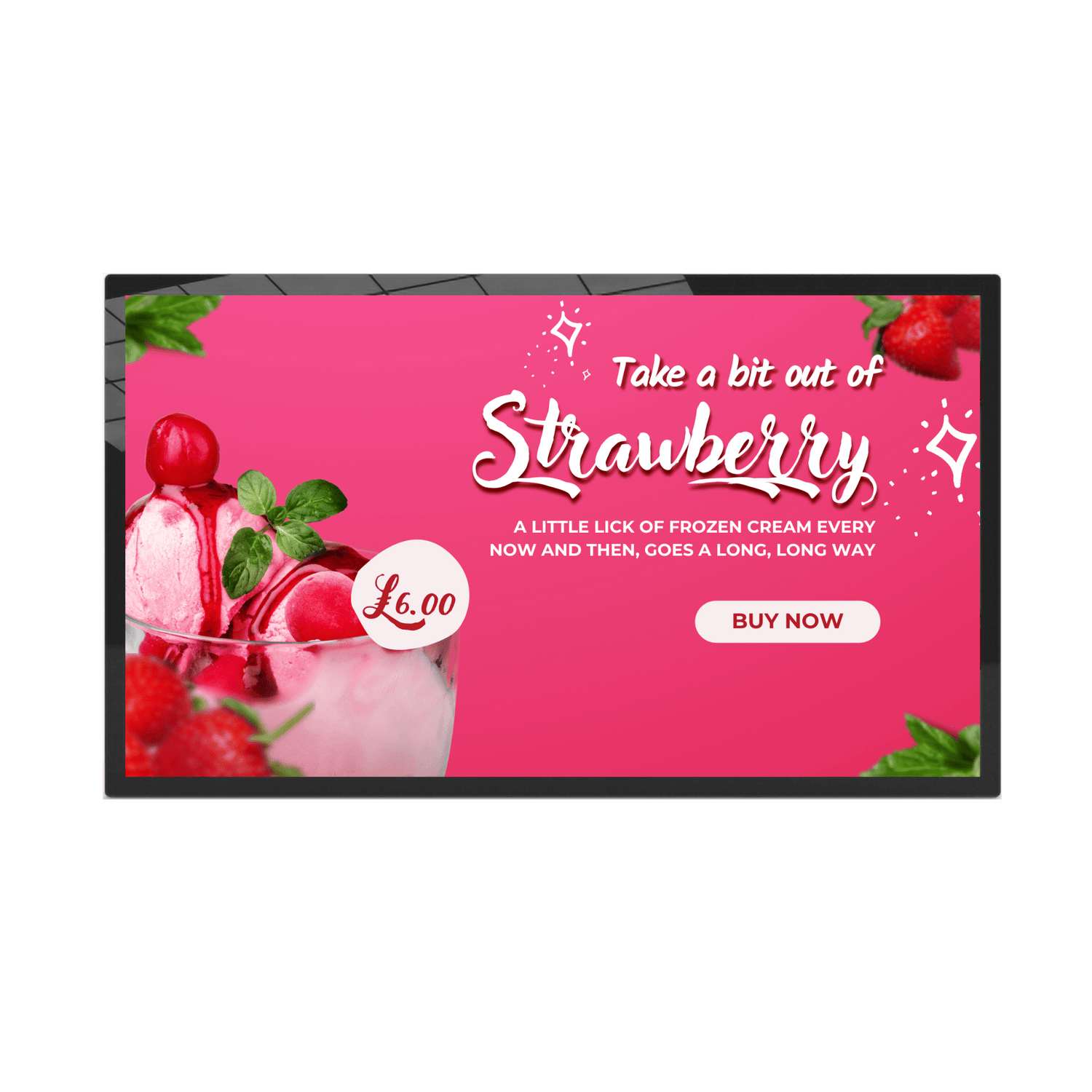 Tablet Look Digital Menu Board - Elegant and High-Impact Digital Signage Solutions