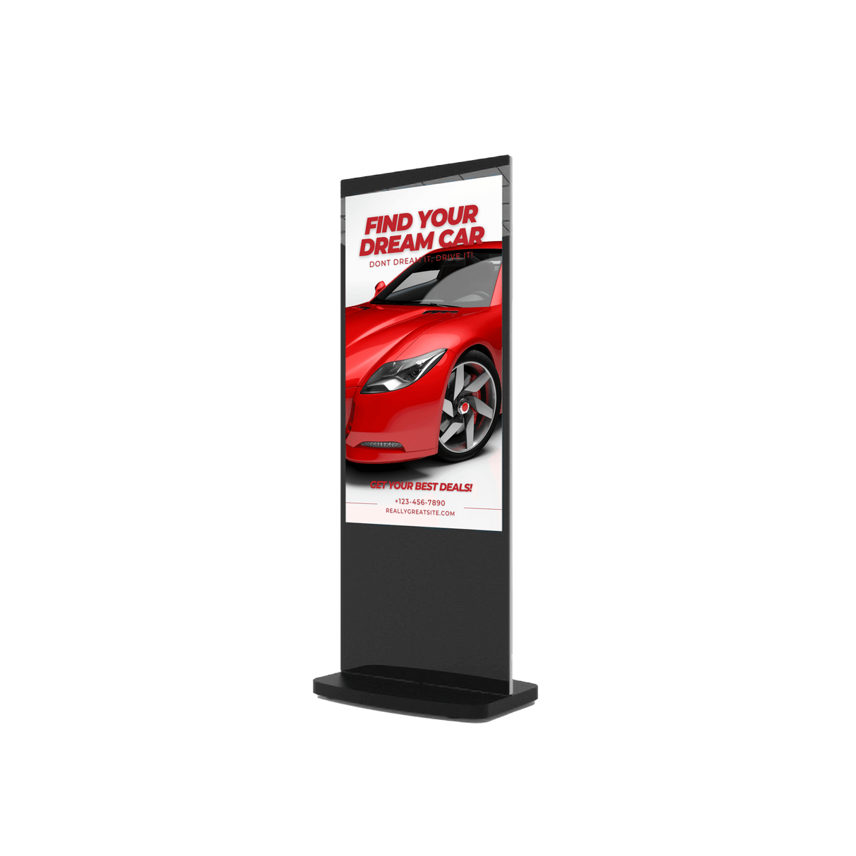 New Slimline Freestanding Advertising Display | Digital Poster | Totem