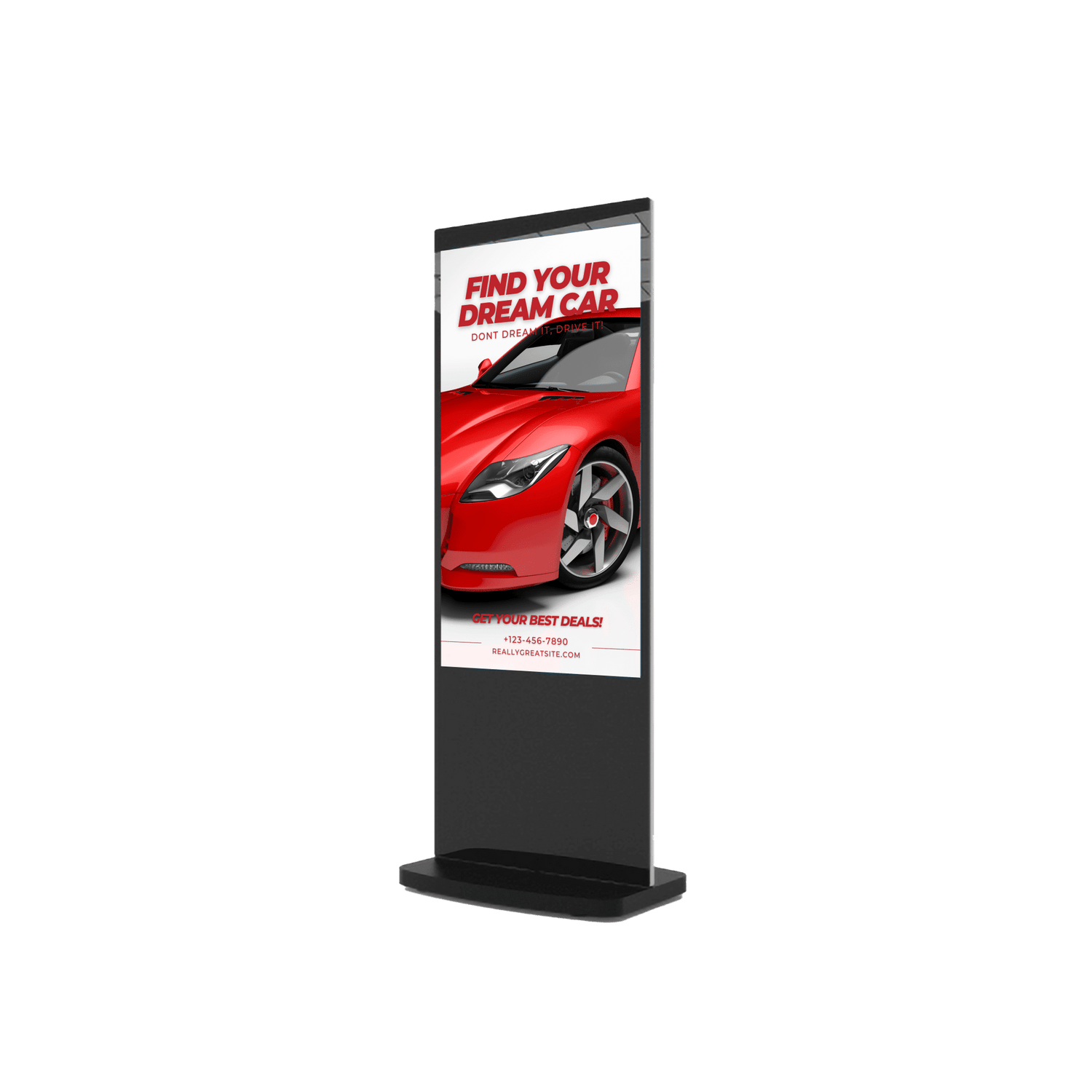 New Slimline Freestanding Advertising Display | Digital Poster | Totem