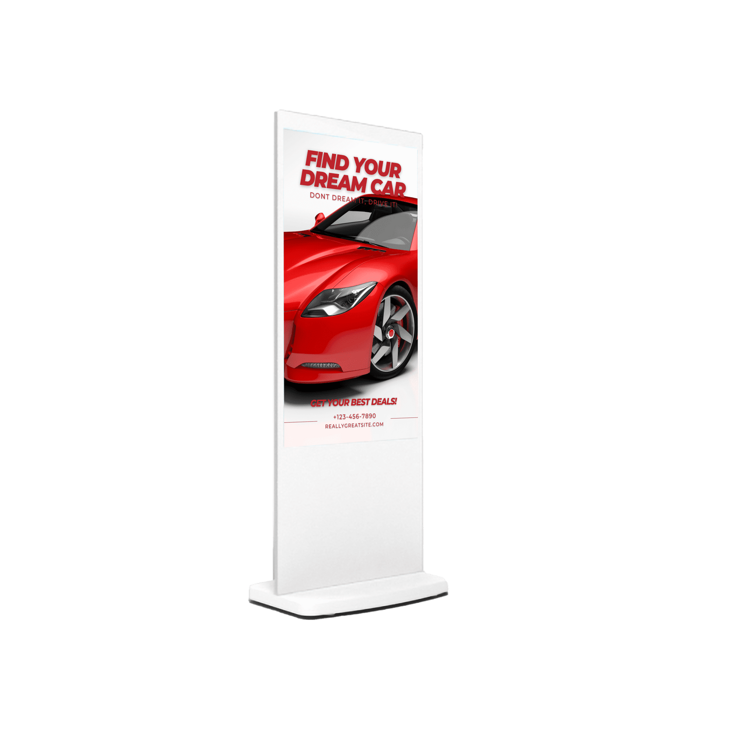 New Slimline Freestanding Advertising Display | Digital Poster | Totem