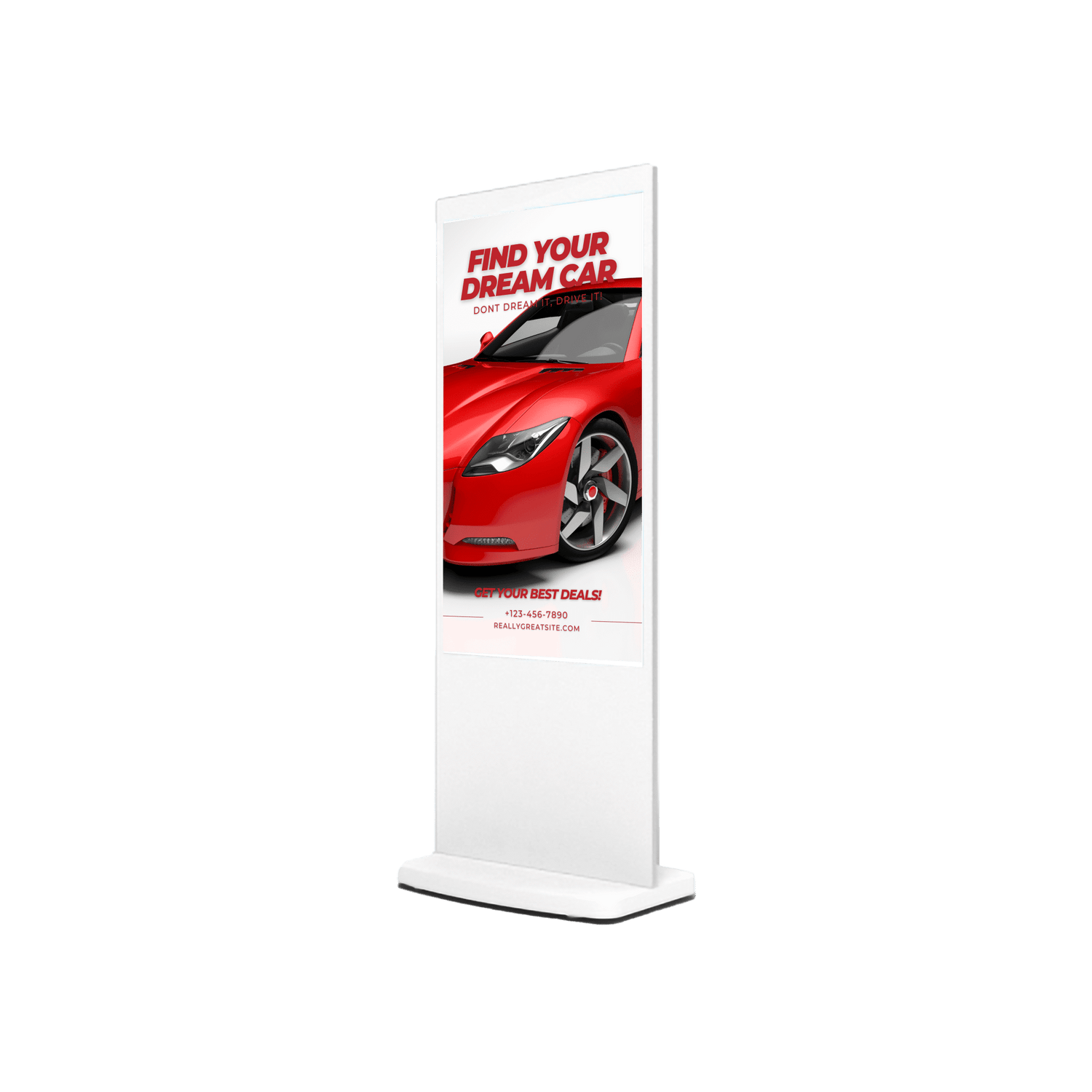 New Slimline Freestanding Advertising Display | Digital Poster | Totem