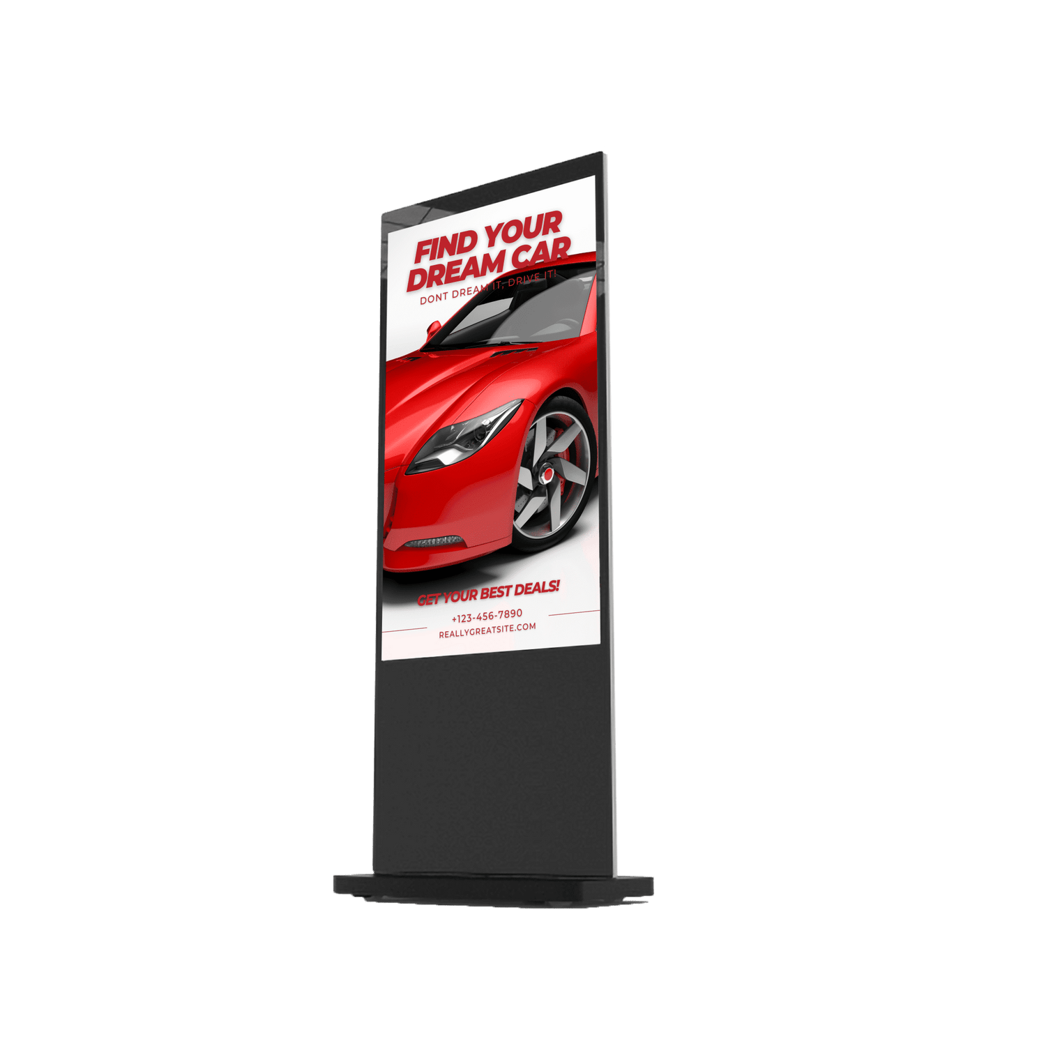 New Slimline Freestanding Advertising Display | Digital Poster | Totem