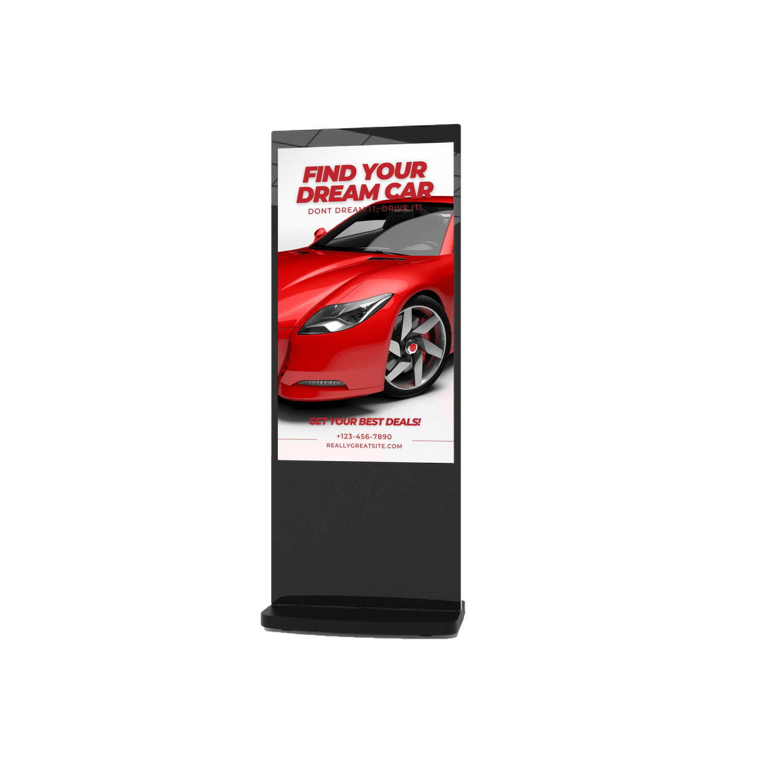New Slimline Freestanding Advertising Display | Digital Poster | Totem