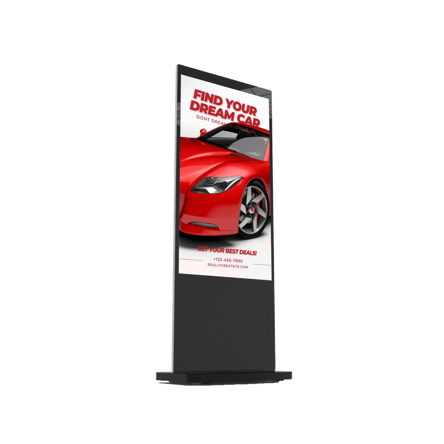 New Slimline Freestanding Advertising Display | Digital Poster | Totem