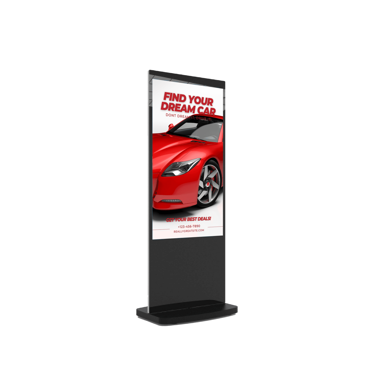 New Slimline Freestanding Advertising Display | Digital Poster | Totem