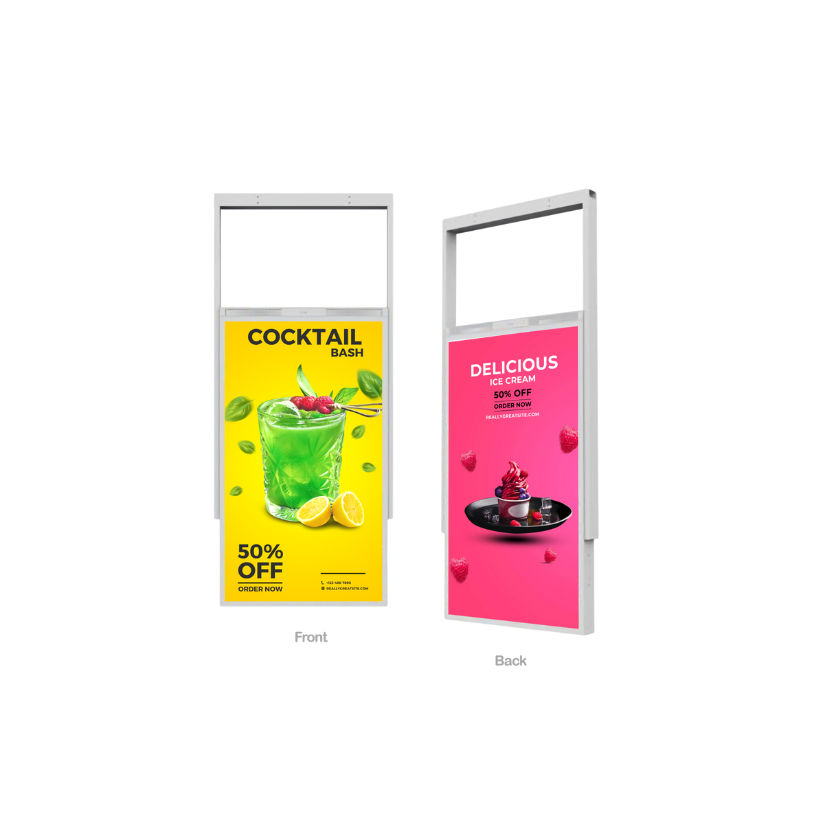 Hanging Double Sided Window Display | Ultra High Brightness